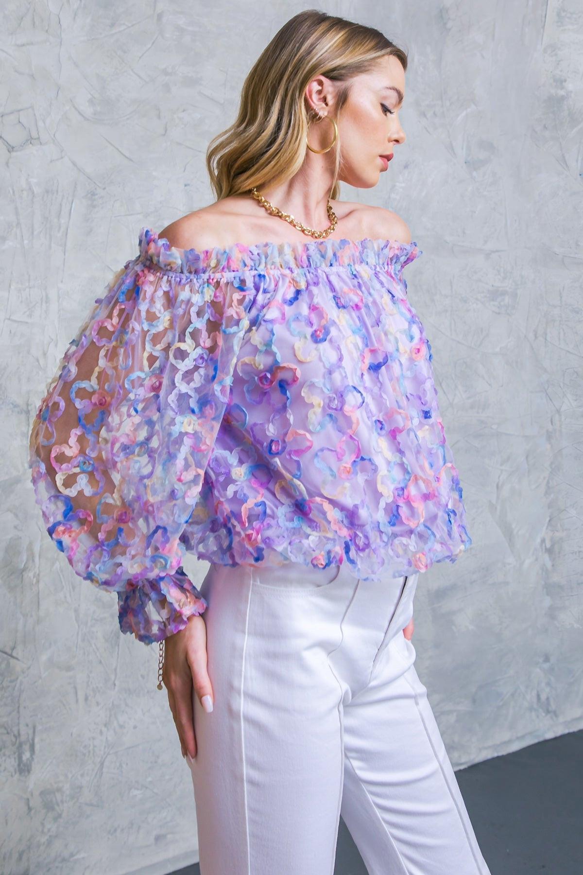 Your Heart Is Mine Novelty Top Off Shoulder Peasant Sleeve — Soul Flow Apparel