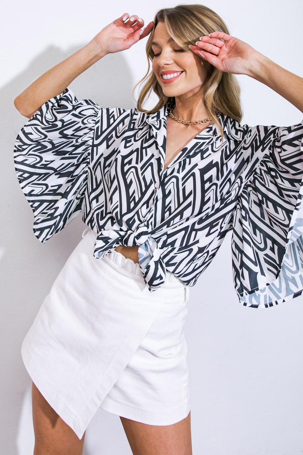 Pretty on Point Woven Top — Soul Flow Apparel