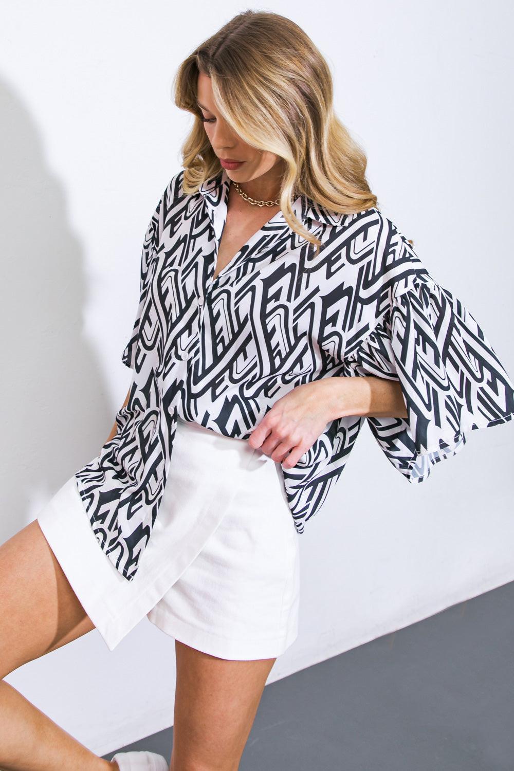 Pretty on Point Woven Top — Soul Flow Apparel