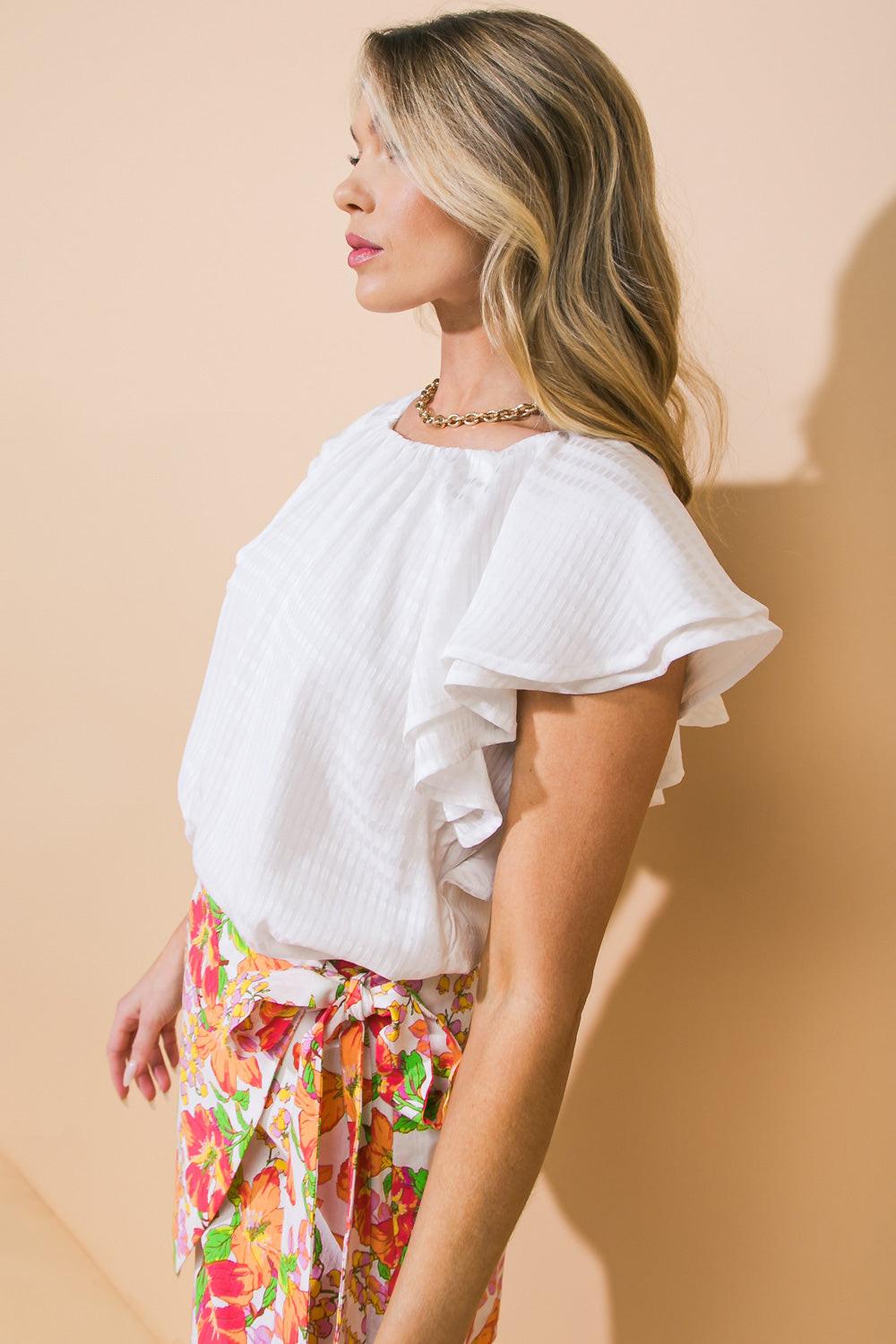 Wave Whispers Woven Top — Soul Flow Apparel