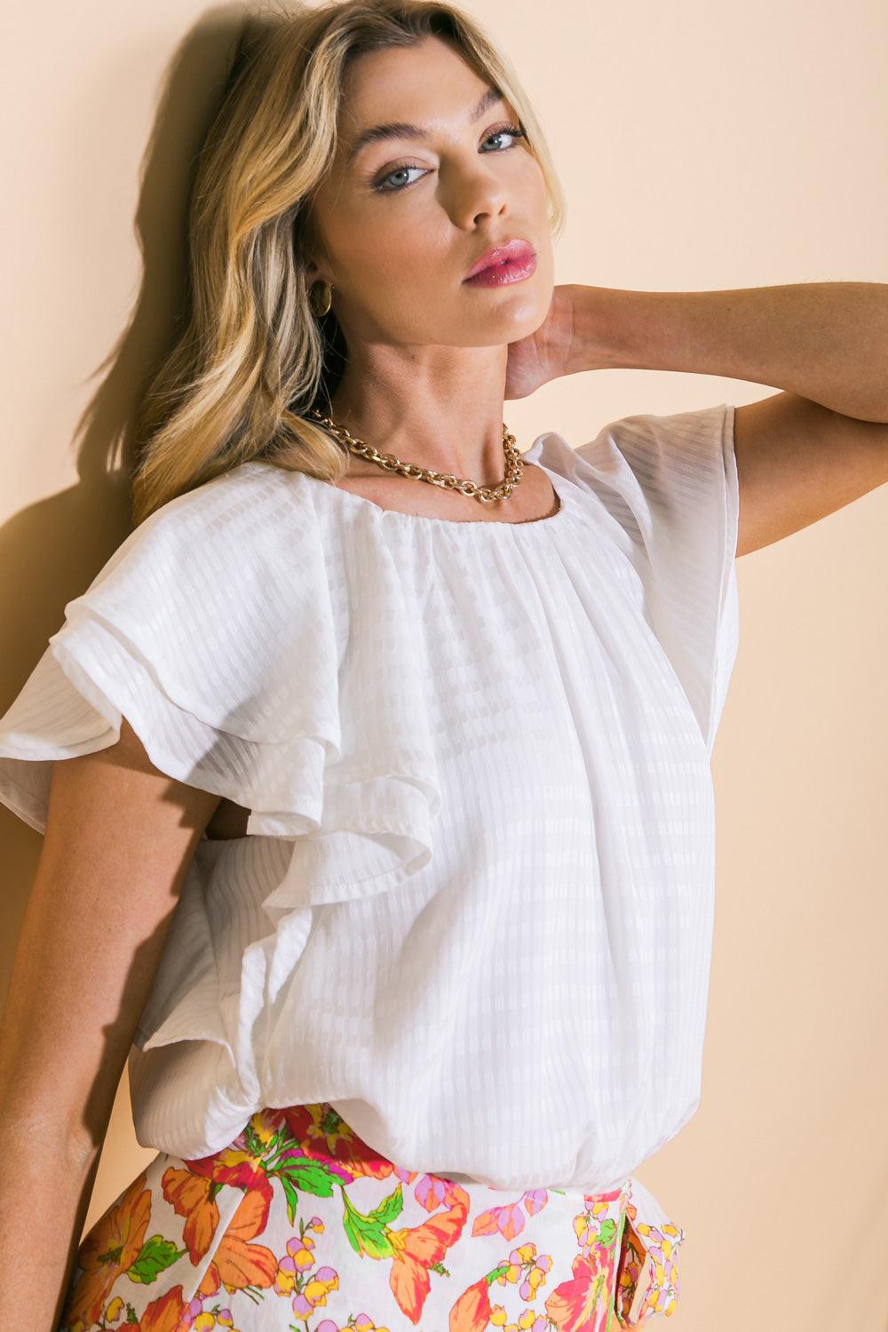 Wave Whispers Woven Top — Soul Flow Apparel