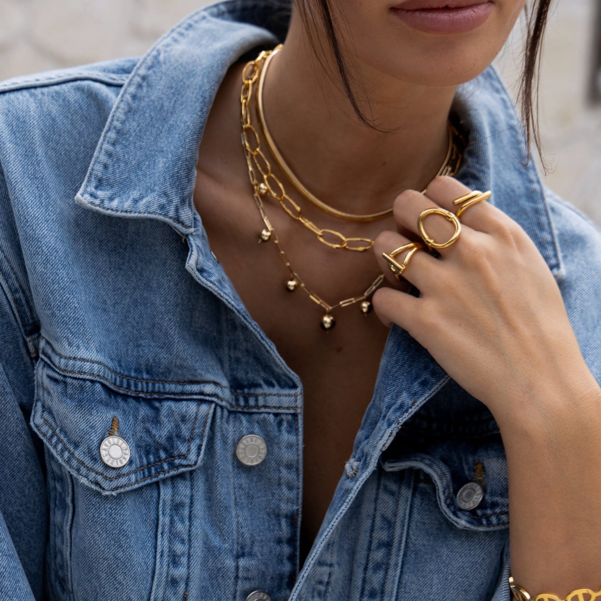 Ruth Beaded Necklace in azaria, view 13647 — Soul Flow Apparel