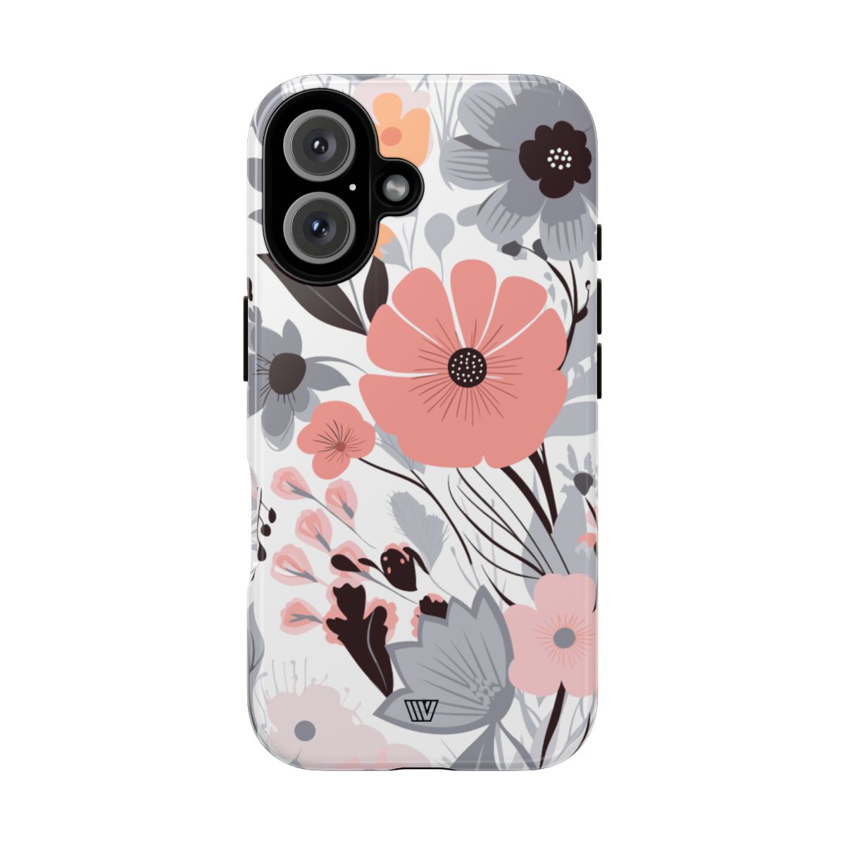 Gray Pastel Flowers | Tough Phone Case — Soul Flow Apparel