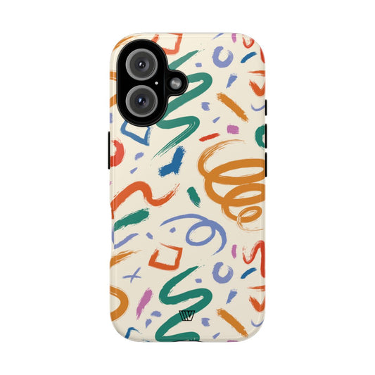 Doodle Brush Strokes | Tough Phone Case — Soul Flow Apparel