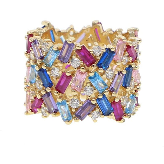 Stacie Rainbow Baguette Ring — Soul Flow Apparel
