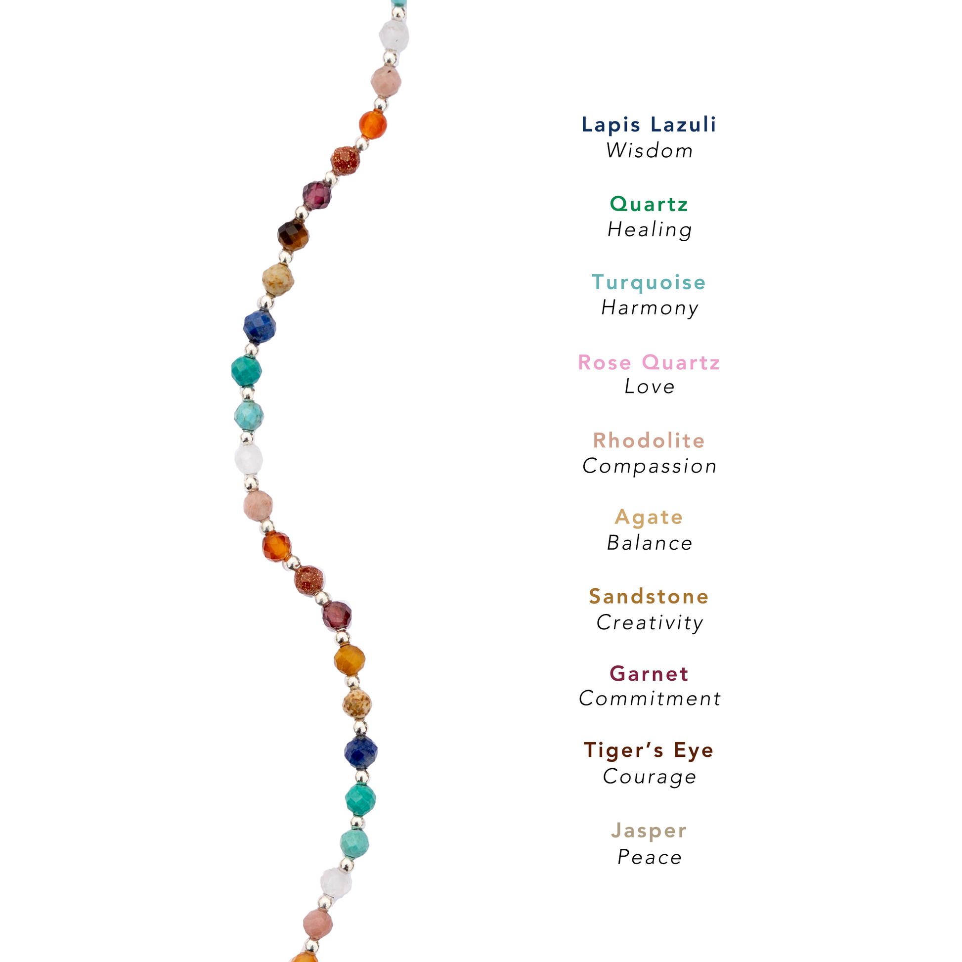 Master Healer 3mm Metal Accent Bracelet — Soul Flow Apparel