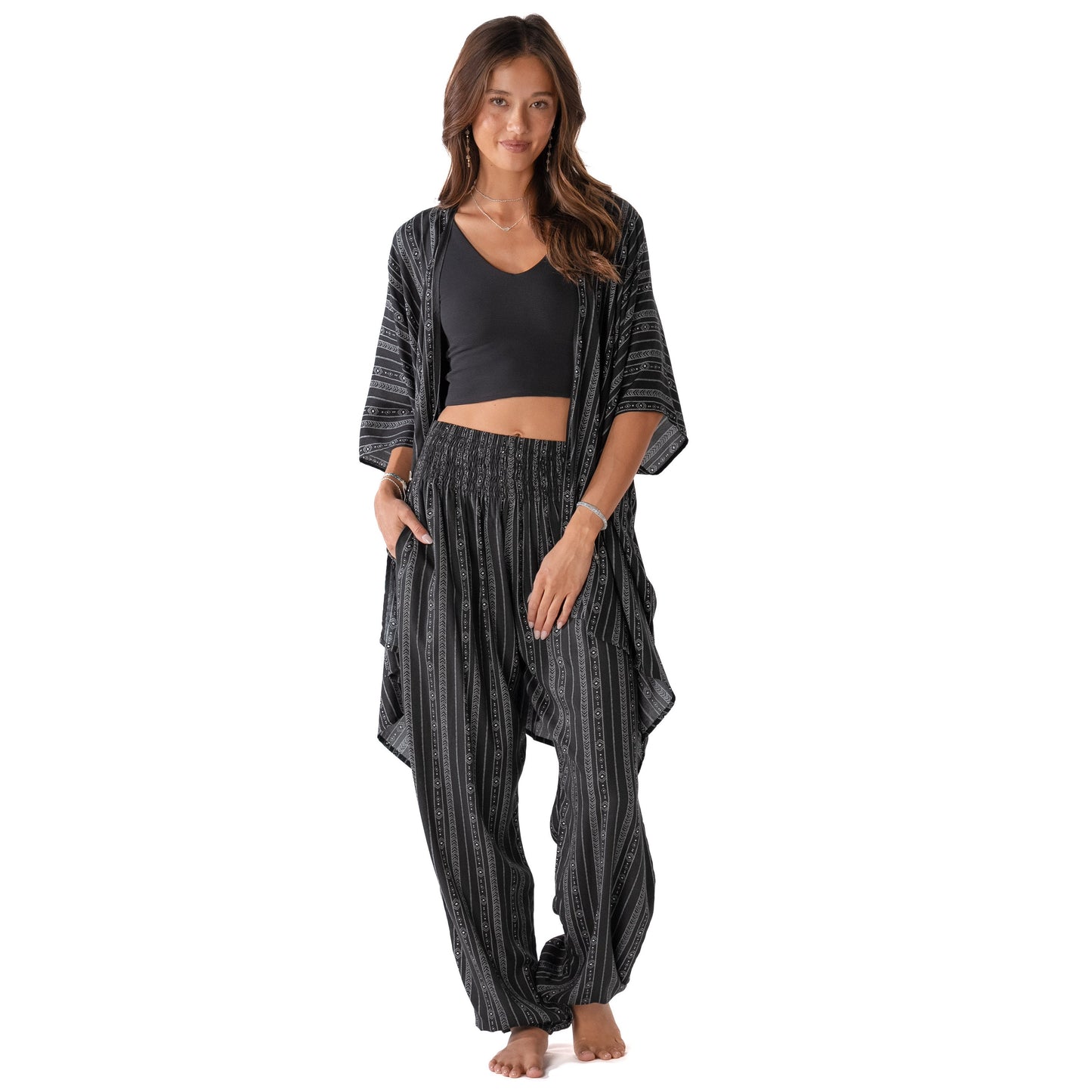 Akha Tribal Print Harem Pants — Soul Flow Apparel
