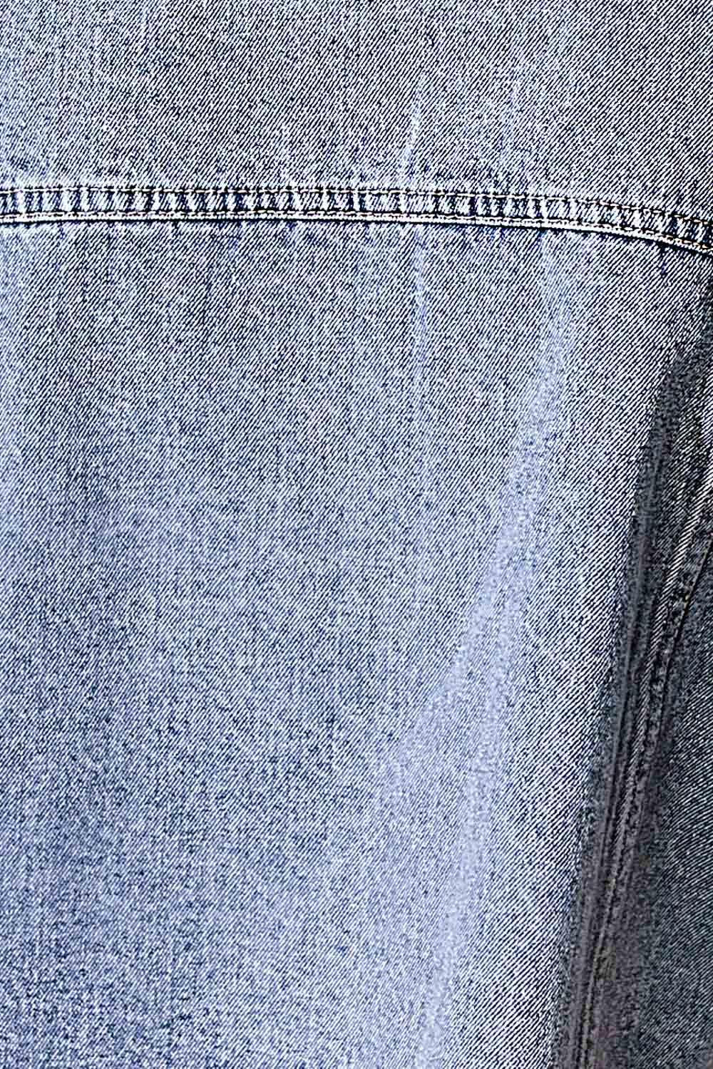 Claim to Fame Denim Vest in 20den34 2, fabric swatch — Soul Flow Apparel