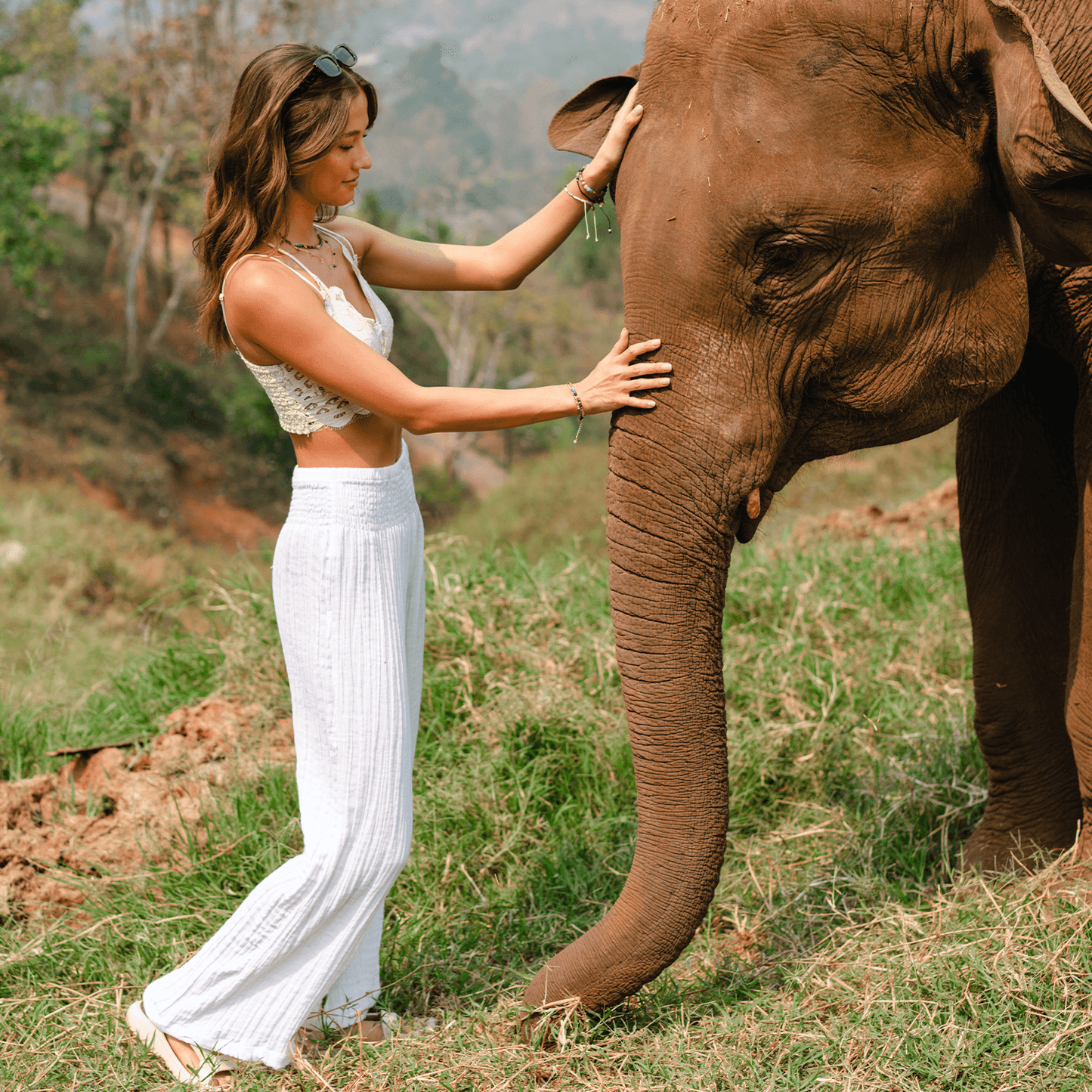 White Wide Leg Beach Cotton Pants — Soul Flow Apparel