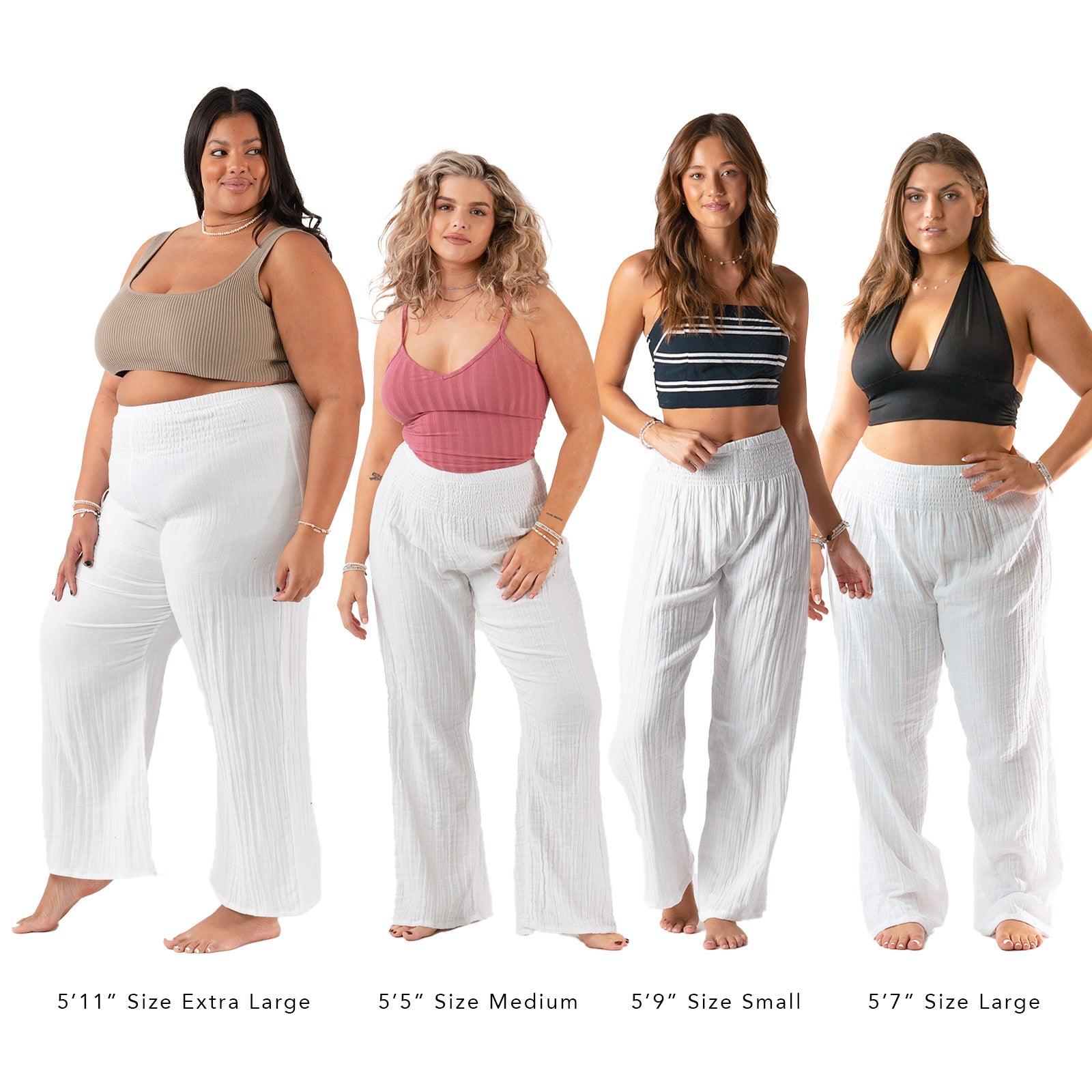 White Wide Leg Beach Cotton Pants — Soul Flow Apparel