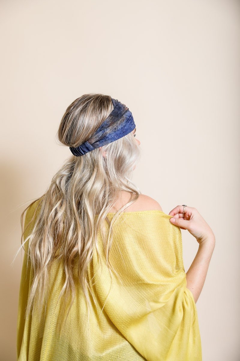 Wide Tie-Dye Headband Hats & Hair