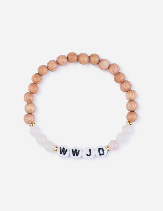 WWJD Wooden Letter Bracelet – Christian Letter Bracelet