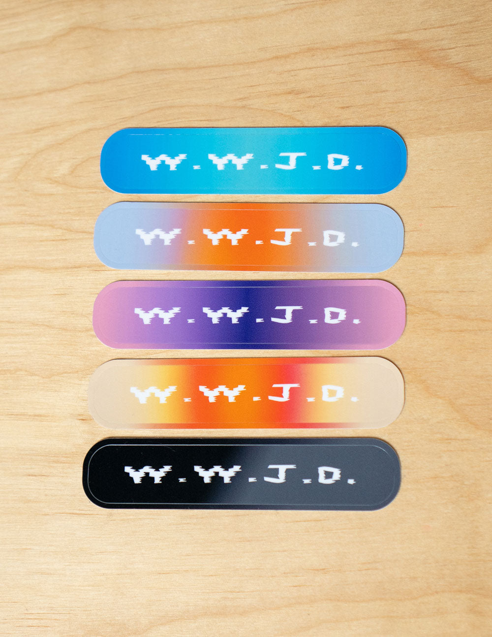 WWJD Gradient Sticker Pack – Christian Sticker