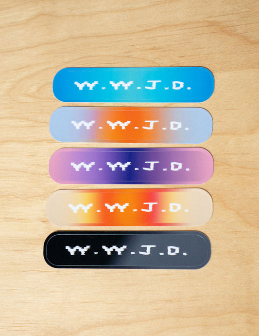 WWJD Gradient Sticker Pack – Christian Sticker