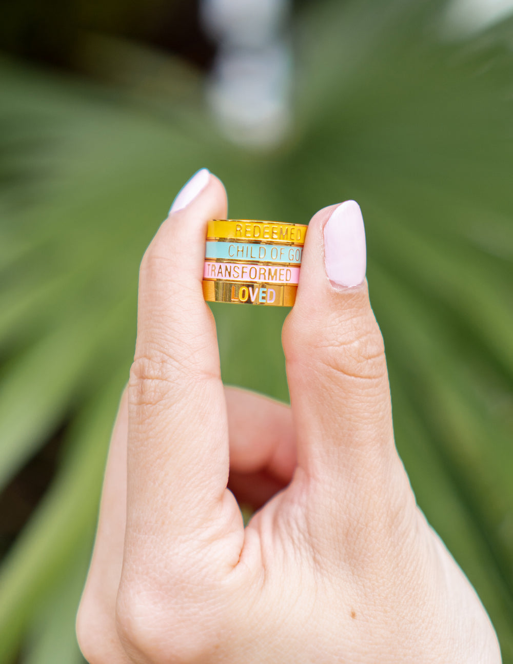Yellow Enamel Redeemed Ring – Christian Ring