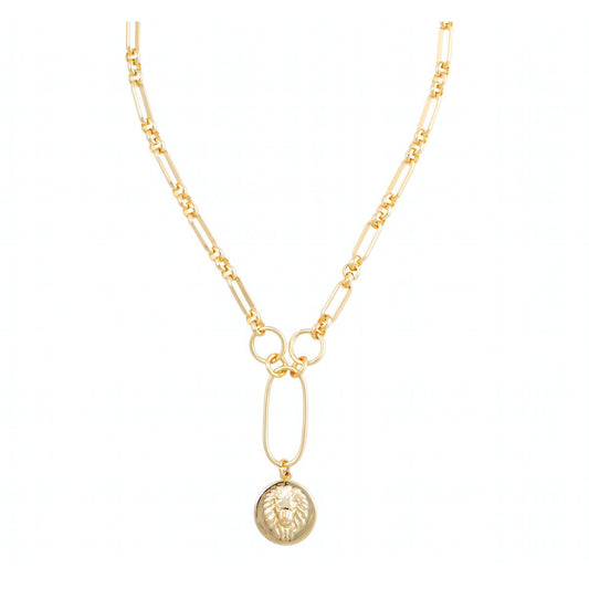 Zoe Lion Medallion Lariat — Soul Flow Apparel